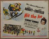 a358 HIT THE ICE half-sheet movie poster '43 Bud Abbott & Lou Costello!