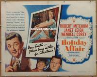 a363 HOLIDAY AFFAIR half-sheet movie poster '49 Robert Mitchum, Janet Leigh