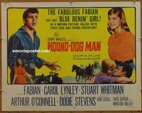 a378 HOUND-DOG MAN half-sheet movie poster '59 Fabian, Carol Lynley