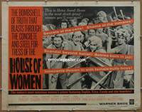 a380 HOUSE OF WOMEN half-sheet movie poster '62 female convicts!