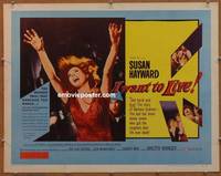 a389 I WANT TO LIVE style A half-sheet movie poster '58 Susan Hayward