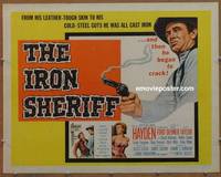 a400 IRON SHERIFF half-sheet movie poster '57 Sterling Hayden, Ford