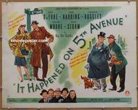 a404 IT HAPPENED ON 5th AVENUE half-sheet movie poster '46 De Fore, Storm