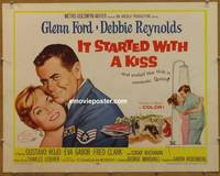 a406 IT STARTED WITH A KISS style A half-sheet movie poster '59 Reynolds