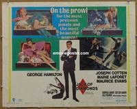 a409 JACK OF DIAMONDS half-sheet movie poster '67 George Hamilton