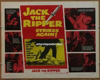a410 JACK THE RIPPER half-sheet movie poster '60 Lee Patterson, Byrne