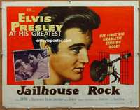 a411 JAILHOUSE ROCK half-sheet movie poster '57 classic Elvis Presley!