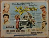 a417 JOE BUTTERFLY style B half-sheet movie poster '57 Audie Murphy, Japan