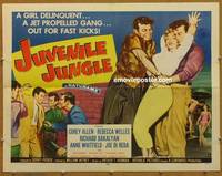 a428 JUVENILE JUNGLE style A half-sheet movie poster '58 jet propelled gang!