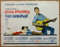 a437 KID GALAHAD half-sheet movie poster '62 singing Elvis Presley!