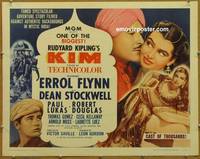 a440 KIM half-sheet movie poster R62 Errol Flynn, Lukas, Rudyard Kipling