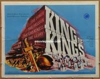 a442 KING OF KINGS style B half-sheet movie poster '61 Nicholas Ray epic!