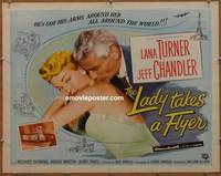 a451 LADY TAKES A FLYER style A half-sheet movie poster '58 Lana Turner