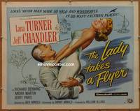 a452 LADY TAKES A FLYER style B half-sheet movie poster '58 Lana Turner