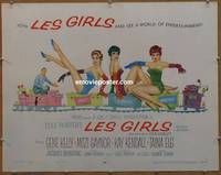 a468 LES GIRLS half-sheet movie poster '57 Cukor, Gene Kelly, Mitzi Gaynor