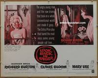 a490 LOOK BACK IN ANGER half-sheet movie poster '59 Richard Burton, Bloom