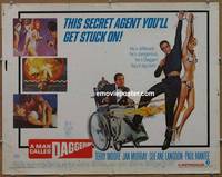 a502 MAN CALLED DAGGER half-sheet movie poster '67 Terry Moore, Mantee