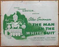 a503 MAN IN THE WHITE SUIT half-sheet movie poster '52 Alec Guinness