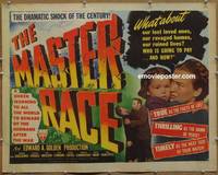 a520 MASTER RACE half-sheet movie poster '44 WWII anti-Nazi propaganda!