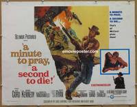 a531 MINUTE TO PRAY, A SECOND TO DIE half-sheet movie poster '68 Alex Cord