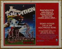 a537 MONTY PYTHON LIVE AT THE HOLLYWOOD BOWL half-sheet movie poster '82