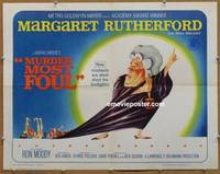 a542 MURDER MOST FOUL half-sheet movie poster '64 Margaret Rutherford