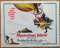 a547 MYSTERIOUS ISLAND half-sheet movie poster '61 Ray Harryhausen