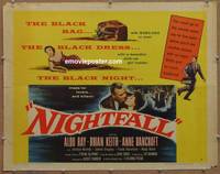 a561 NIGHTFALL half-sheet movie poster '57 Aldo Ray, Brian Keith