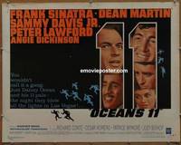 a567 OCEAN'S 11 half-sheet movie poster '60 Sinatra, classic Rat Pack!