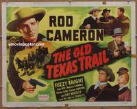 a571 OLD TEXAS TRAIL half-sheet movie poster R49 Rod Cameron, Fuzzy Knight