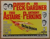 a574 ON THE BEACH half-sheet movie poster '59 Greg Peck, Ava Gardner