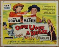 a575 ONCE UPON A HORSE half-sheet movie poster '58 Rowan & Martin