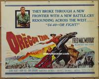 a581 OREGON TRAIL half-sheet movie poster '59 Fred MacMurray