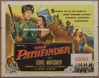 a598 PATHFINDER #1 half-sheet movie poster '52 George Montgomery, Carter