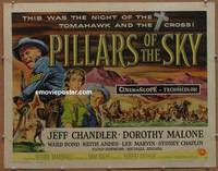 a612 PILLARS OF THE SKY style B half-sheet movie poster '56 Dorothy Malone