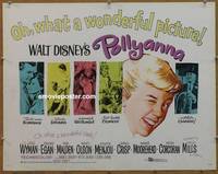 a619 POLLYANNA half-sheet movie poster '60 Hayley Mills, Jane Wyman