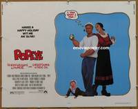 a621 POPEYE half-sheet movie poster '80 Robert Altman, Robin Williams