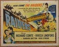 a644 RAIDERS style A half-sheet movie poster '52 Richard Conte