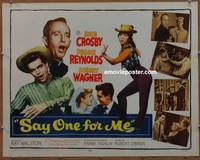 a701 SAY ONE FOR ME half-sheet movie poster '59 Bing Crosby, Reynolds