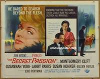 a273 FREUD half-sheet movie poster '63 Montgomery Clift, Susannah York