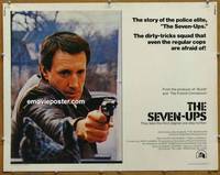 a711 SEVEN-UPS half-sheet movie poster '74 Roy Scheider, Lo Bianco