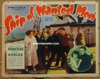 a718 SHIP OF WANTED MEN #1 half-sheet movie poster '33 Dorothy Sebastian