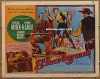 a721 SHOTGUN half-sheet movie poster '55 Yvonne De Carlo, sexy western!