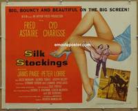 a727 SILK STOCKINGS style A half-sheet movie poster '57 Astaire, Charisse
