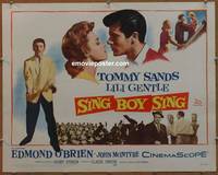 a730 SING BOY SING half-sheet movie poster '58 Tommy Sands, Lili Gentle