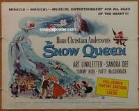 a736 SNOW QUEEN half-sheet movie poster '60 full-length animated cartoon!