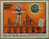 a759 STATION SIX SAHARA half-sheet movie poster '64 sexy Carroll Baker!