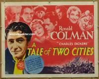 a776 TALE OF TWO CITIES half-sheet movie poster R62 Ronald Colman