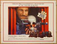 a789 THEATRE OF BLOOD half-sheet movie poster '73 Vincent Price, Rigg