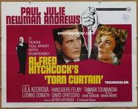 a815 TORN CURTAIN half-sheet movie poster '66 Paul Newman, Hitchcock